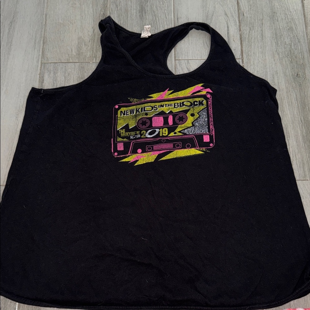 NKOTB Graphic Tank Top with Neon Design from 2019